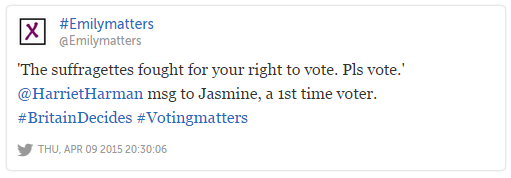 HarrietHarman_suffragettes_pls vote_Jasmine